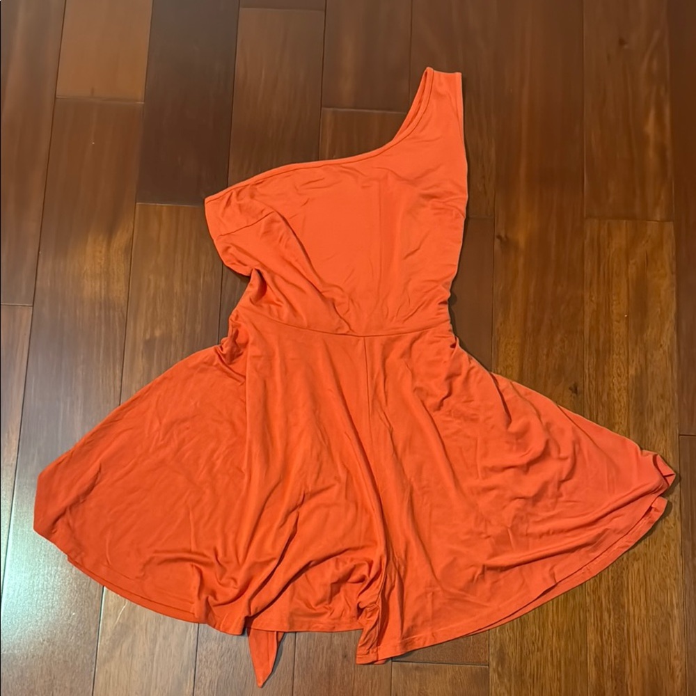 One-Shoulder Orange romper XL